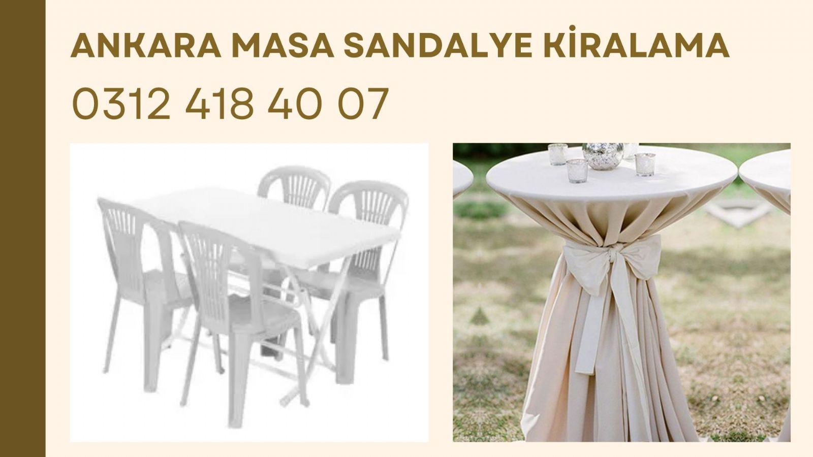 Yenimahalle Düğün Masa Sandalye Kiralama
