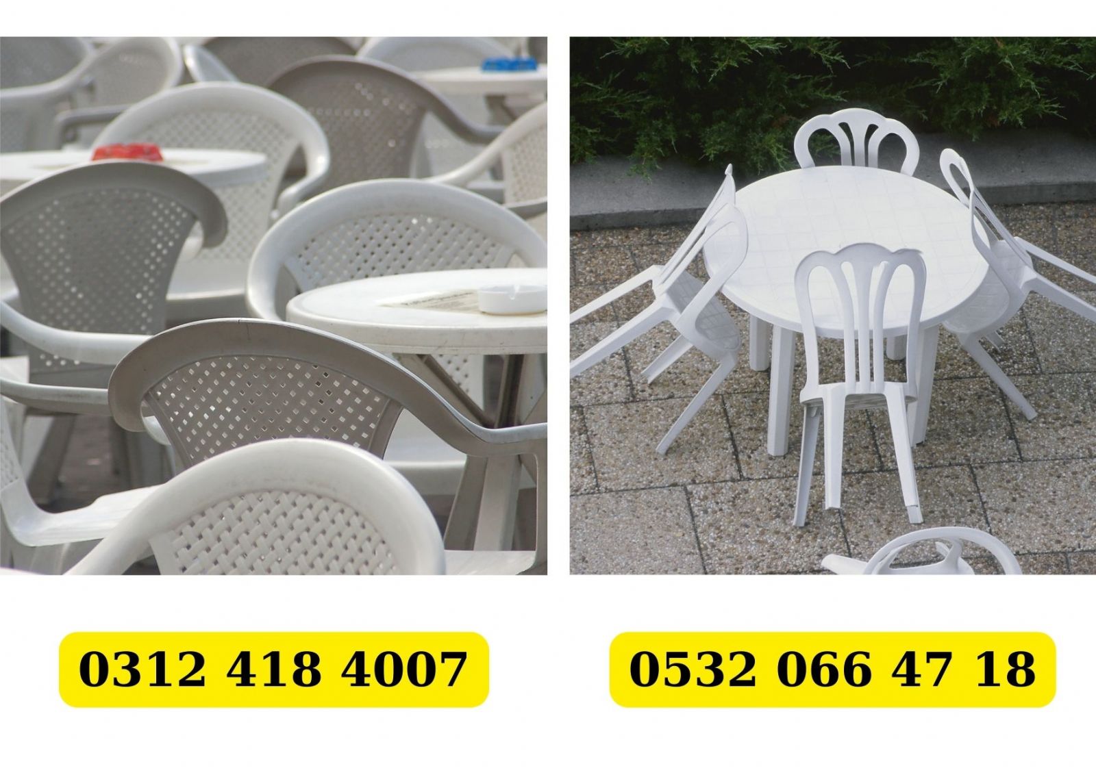 Yenimahalle Plastik Masa Sandalye Kiralama